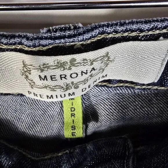 Merona Indigo Bermudas Wonens Shorts Size 18 Mid Rise - Picture 3 of 5